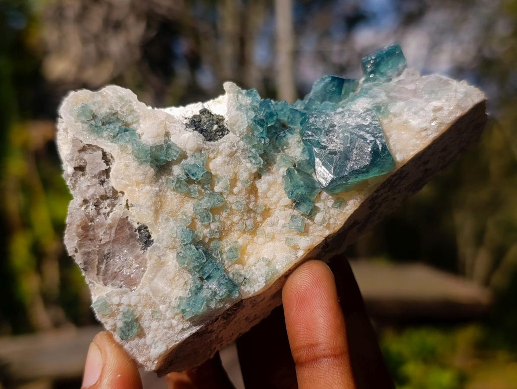 Natural Green Cubic Fluorite Specimens x 6 From Mandrosonoro, Madagascar - Toprock Gemstones and Minerals 