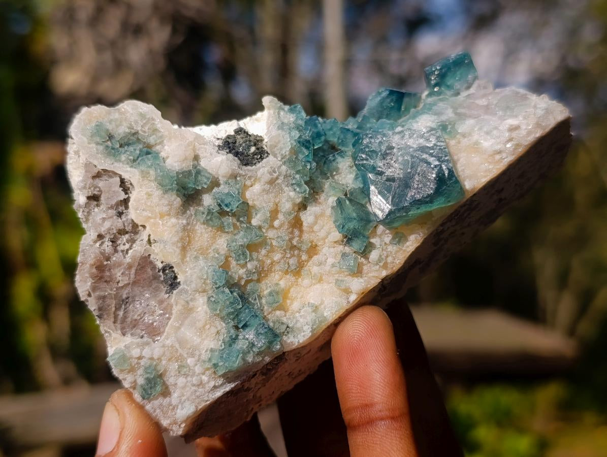Natural Green Cubic Fluorite Specimens x 6 From Mandrosonoro, Madagascar - Toprock Gemstones and Minerals 