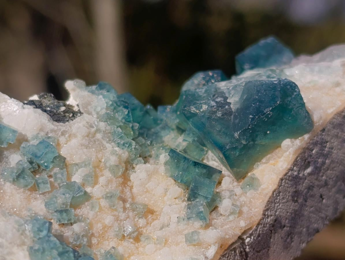 Natural Green Cubic Fluorite Specimens x 6 From Mandrosonoro, Madagascar - Toprock Gemstones and Minerals 