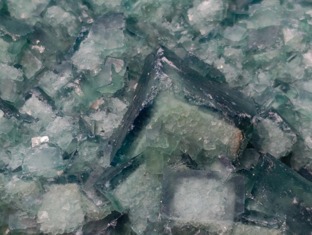 Natural Green Cubic Fluorite Specimens x 6 From Mandrosonoro, Madagascar - Toprock Gemstones and Minerals 