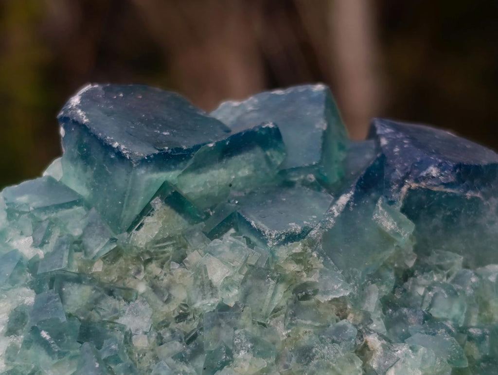 Natural Green Cubic Fluorite Specimens x 6 From Mandrosonoro, Madagascar - Toprock Gemstones and Minerals 