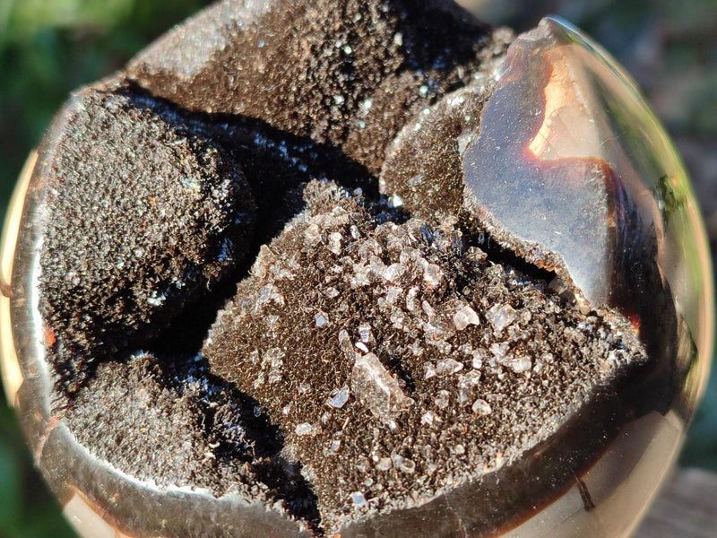 Polished Septerye Sauvage "Dragons Sphere" Geodes x 2 From Mahajanga, Madagascar - Toprock Gemstones and Minerals 