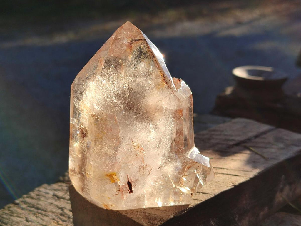 Polished Quartz Crystals with Inclusions x 4 From Madagascar - Toprock Gemstones and Minerals 