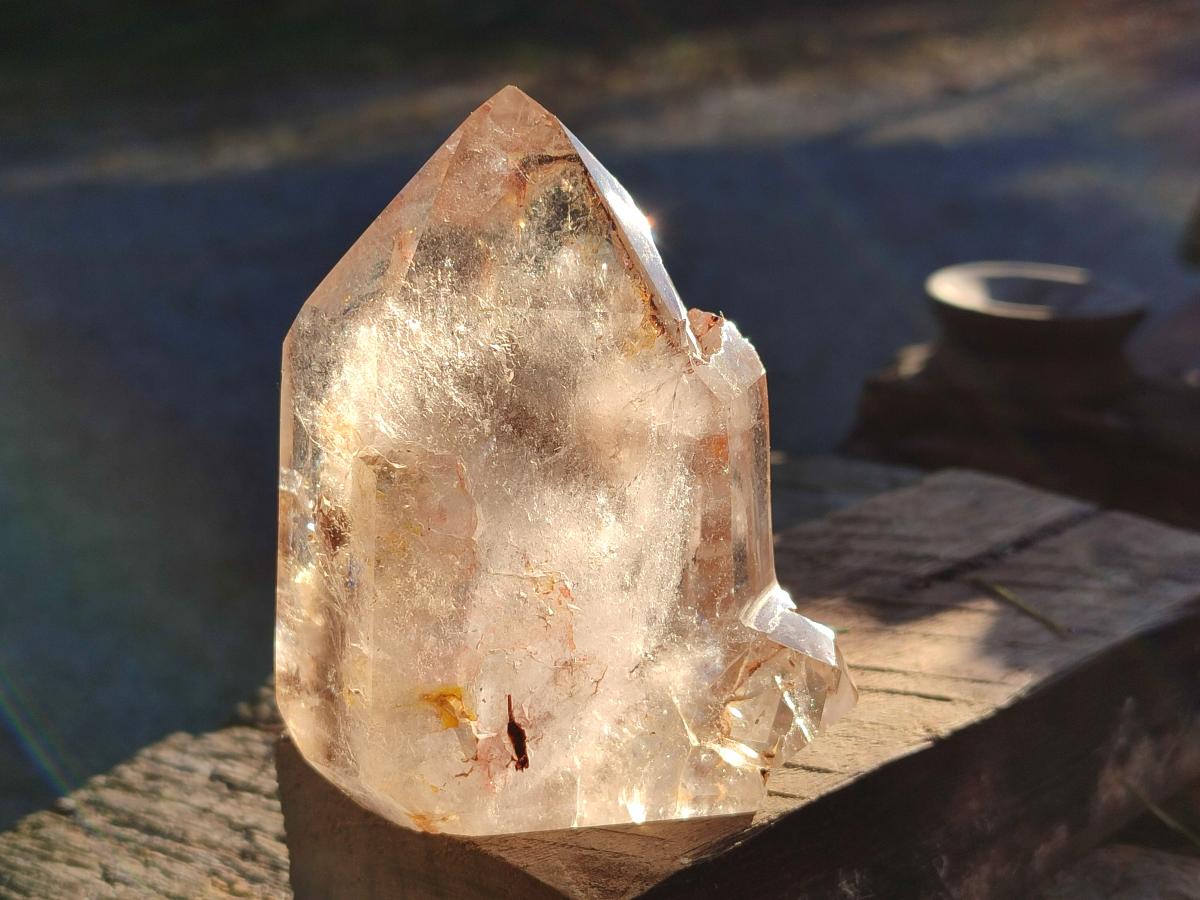 Polished Quartz Crystals with Inclusions x 4 From Madagascar - Toprock Gemstones and Minerals 