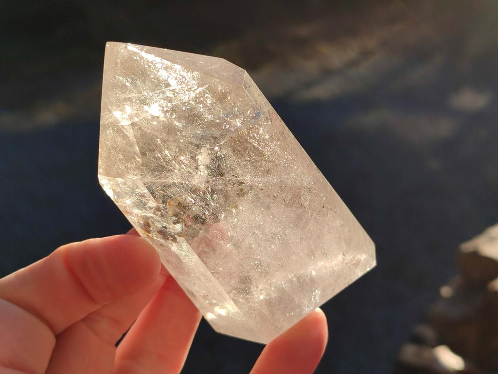 Polished Quartz Crystals with Inclusions x 4 From Madagascar - Toprock Gemstones and Minerals 