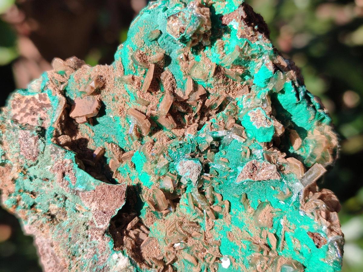 Natural Rare Bladed Barite Specimens with Malachite x 2 From Shangulowé Mine, Congo - Toprock Gemstones and Minerals 