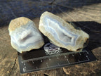 Polished on One Side Blue Lace Agate Geodes x 20 From Nsanje, Malawi - Toprock Gemstones and Minerals 