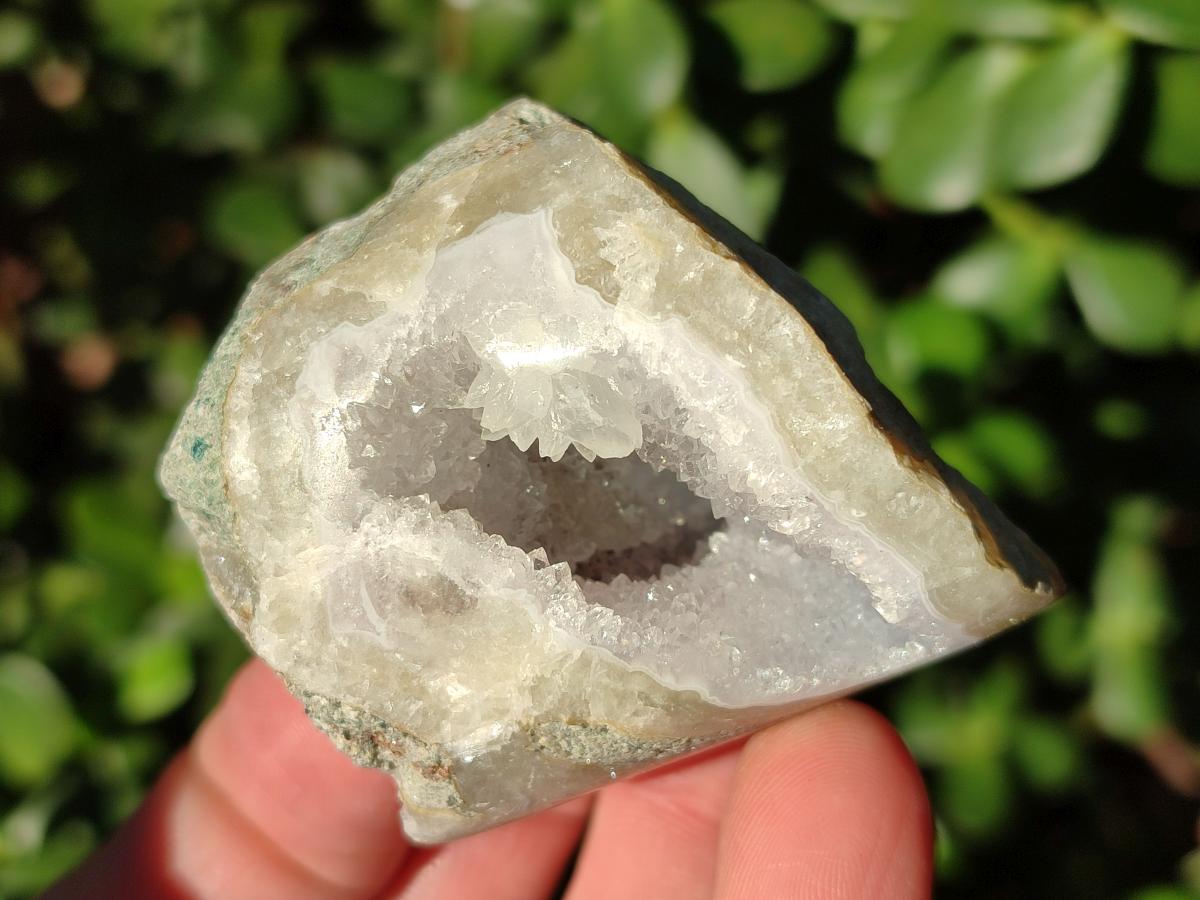 Polished on One Side Blue Lace Agate Geodes x 20 From Nsanje, Malawi - Toprock Gemstones and Minerals 