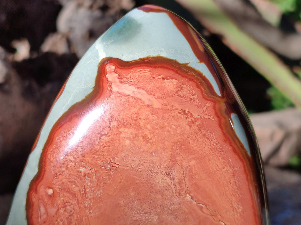 Polished Large Polychrome Jasper Standing Display Piece x 1 From NW Coast, Madagascar - Toprock Gemstones and Minerals 