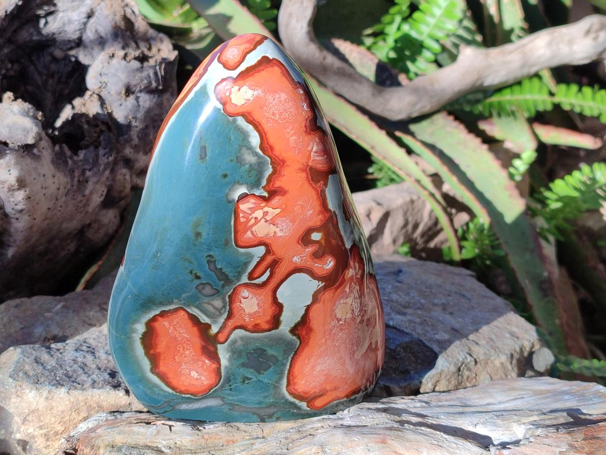 Polished Large Polychrome Jasper Standing Display Piece x 1 From NW Coast, Madagascar - Toprock Gemstones and Minerals 