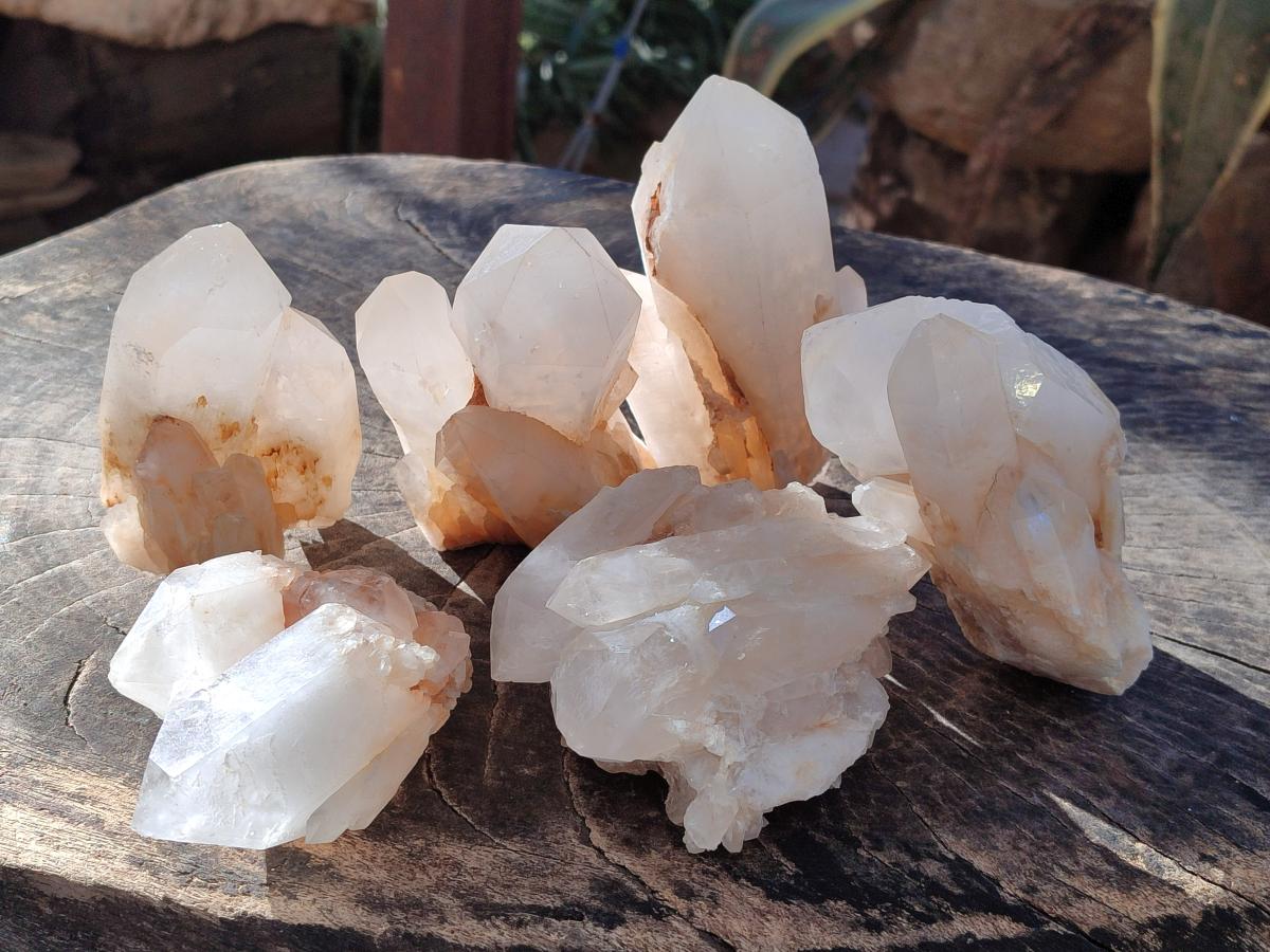 Natural Malagasy Quartz Crystals x 6 From Madagascar - Toprock Gemstones and Minerals 