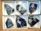 Polished Sodalite Crystals with Silver Hematite x 6 From Kunene River, Namibia - Toprock Gemstones and Minerals 