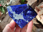 Polished Sodalite Crystals with Silver Hematite x 6 From Kunene River, Namibia - Toprock Gemstones and Minerals 