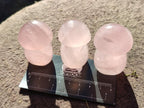 Polished Gemmy Rose Quartz Mushrooms x 24 From Madagascar - Toprock Gemstones and Minerals 