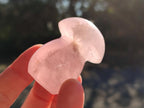 Polished Gemmy Rose Quartz Mushrooms x 24 From Madagascar - Toprock Gemstones and Minerals 