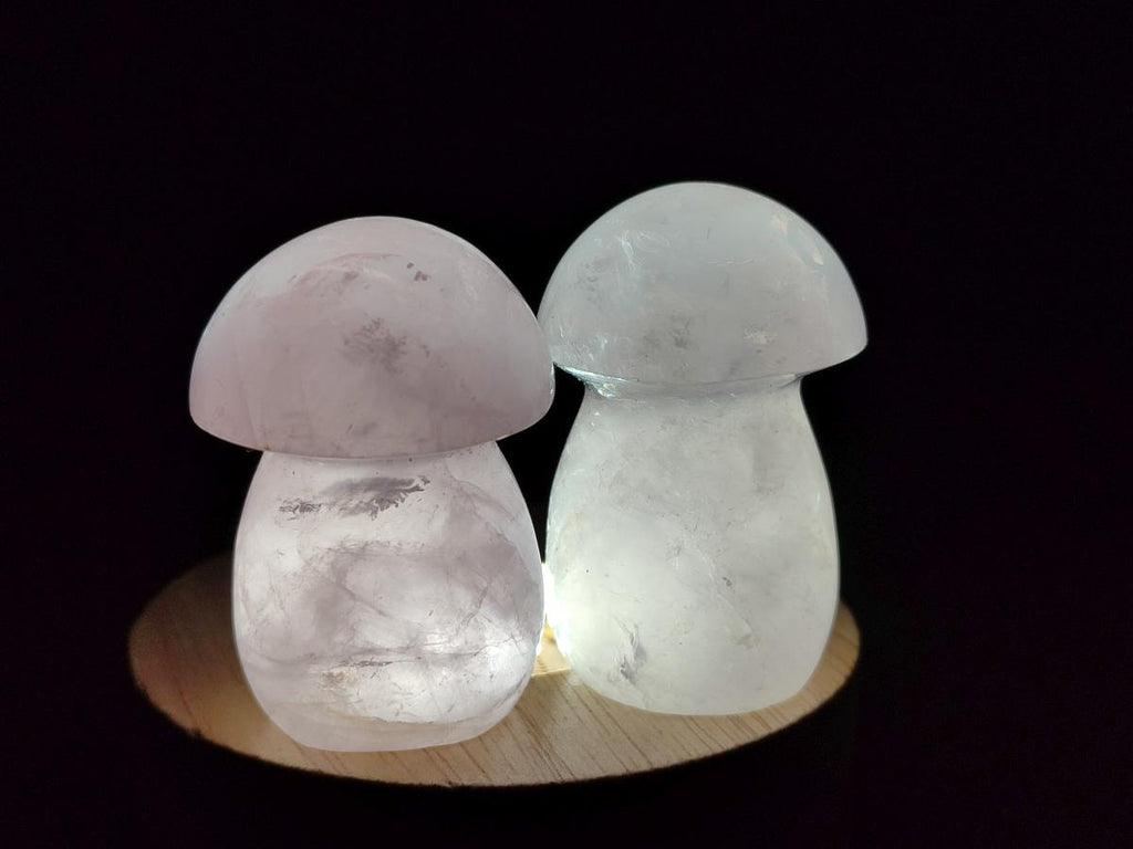Polished Gemmy Rose Quartz Mushrooms x 24 From Madagascar - Toprock Gemstones and Minerals 