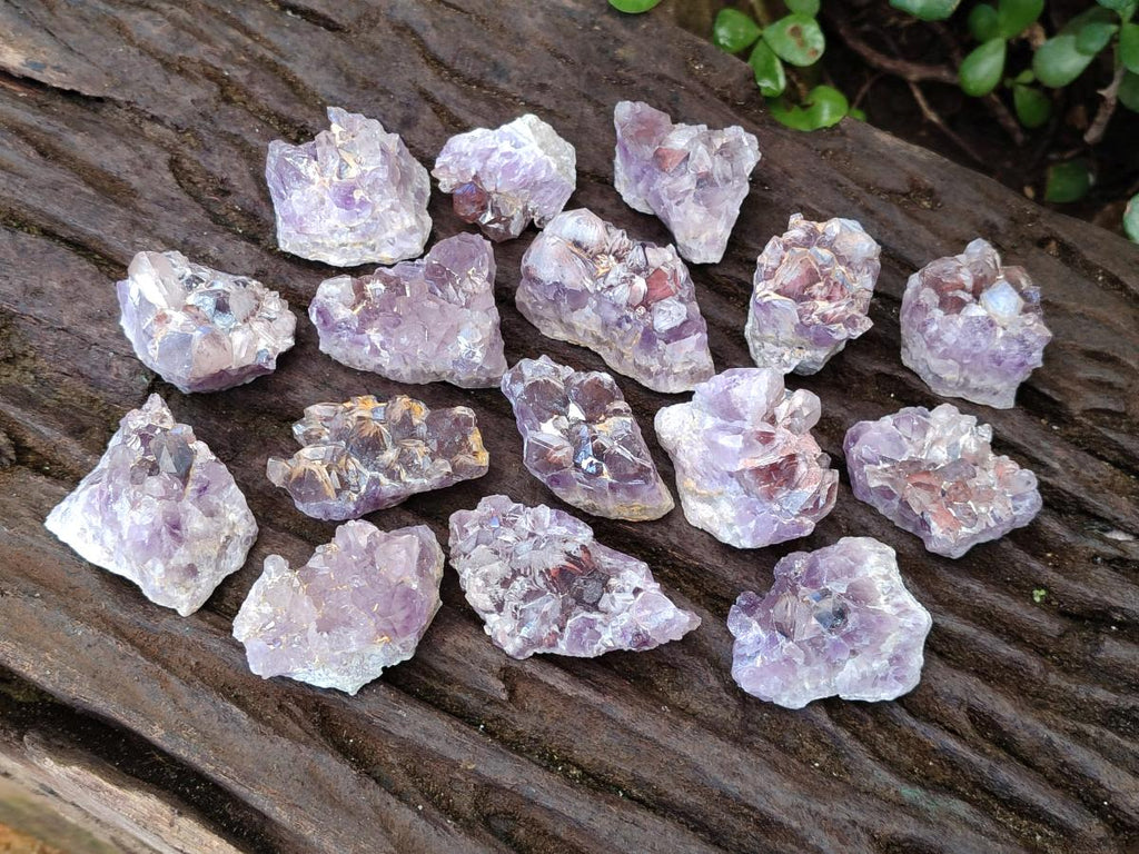 Natural Small Rare Amethyst Asylum Quartz Clusters x 35 From Luena, Congo - Toprock Gemstones and Minerals 
