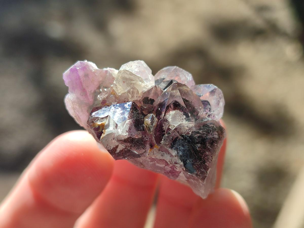 Natural Small Rare Amethyst Asylum Quartz Clusters x 35 From Luena, Congo - Toprock Gemstones and Minerals 
