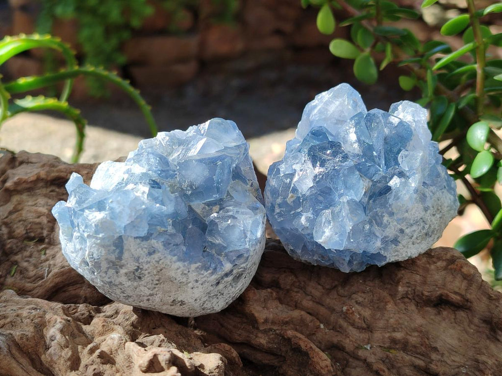 Natural Blue Celestite Specimens x 35 From Sakoany, Madagascar - Toprock Gemstones and Minerals 