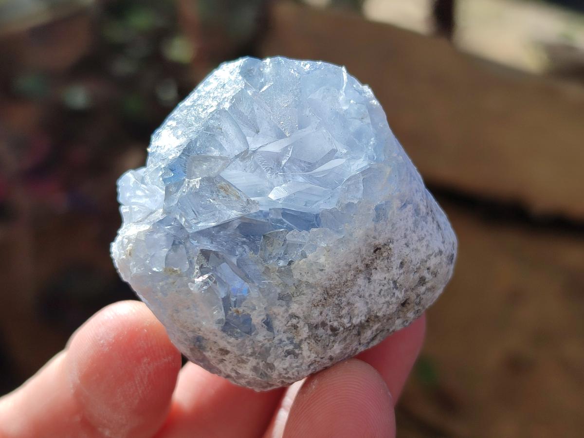 Natural Blue Celestite Specimens x 35 From Sakoany, Madagascar - Toprock Gemstones and Minerals 
