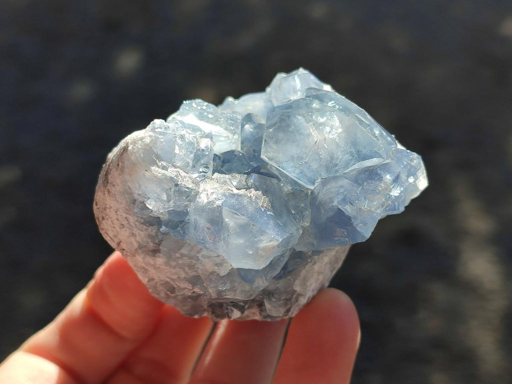 Natural Blue Celestite Specimens x 35 From Sakoany, Madagascar - Toprock Gemstones and Minerals 