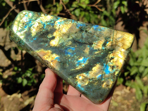 Polished Labradorite Standing Display Pieces x 2 From Madagascar - Toprock Gemstones and Minerals 