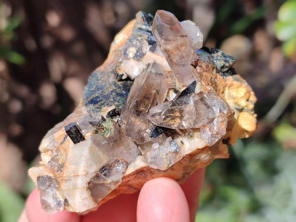 Natural Smokey Quartz Specimens with Associated Minerals x 6 From Mulanje, Malawi - Toprock Gemstones and Minerals 