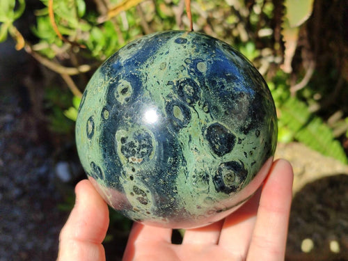 Polished Large Stromatolite "Kambaba Jasper" Sphere x 1 From Katsepy, Madagascar - Toprock Gemstones and Minerals 
