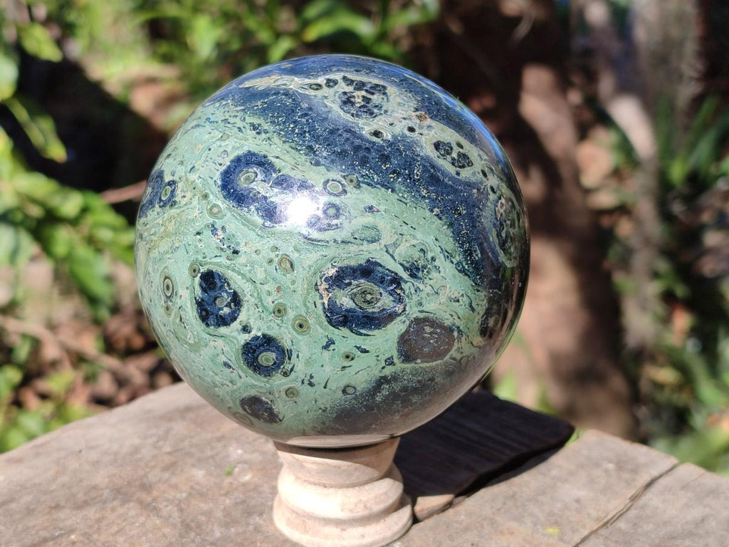 Polished Large Stromatolite "Kambaba Jasper" Sphere x 1 From Katsepy, Madagascar - Toprock Gemstones and Minerals 
