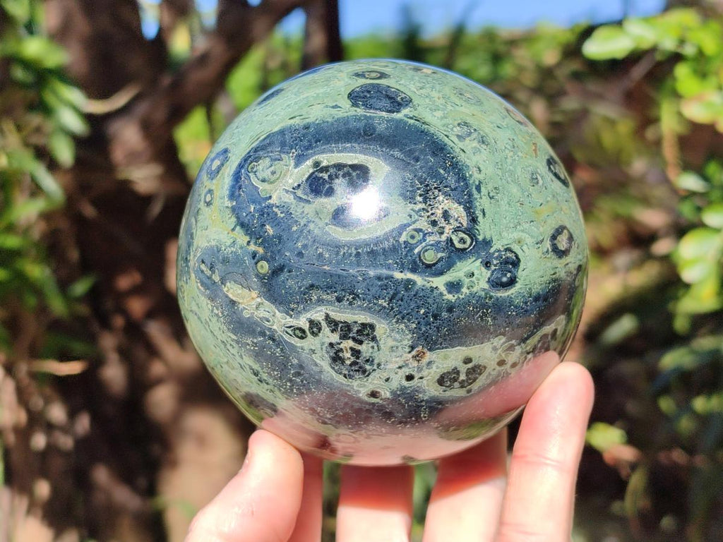 Polished Large Stromatolite "Kambaba Jasper" Sphere x 1 From Katsepy, Madagascar - Toprock Gemstones and Minerals 
