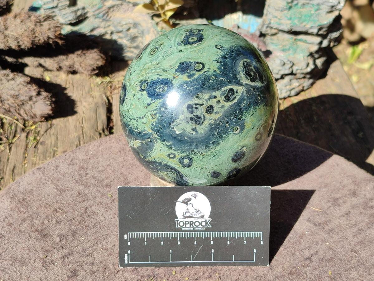 Polished Large Stromatolite "Kambaba Jasper" Sphere x 1 From Katsepy, Madagascar - Toprock Gemstones and Minerals 