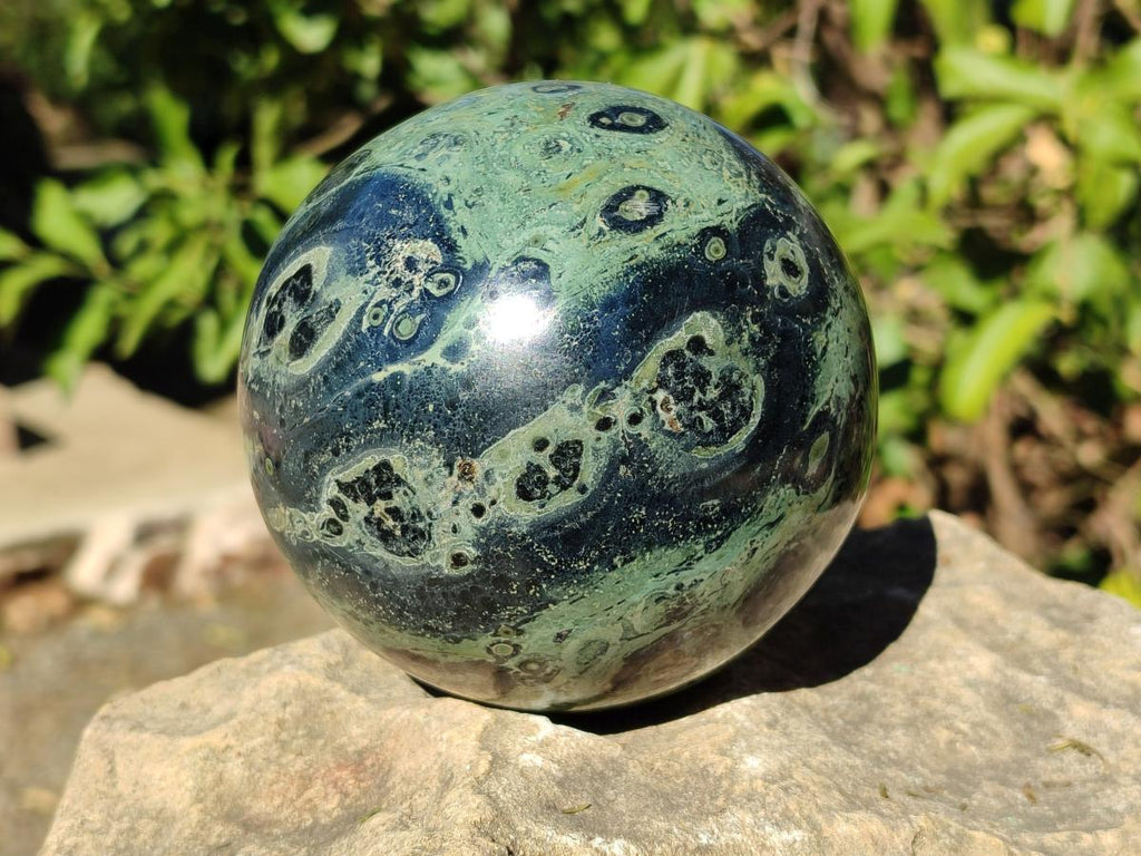 Polished Large Stromatolite "Kambaba Jasper" Sphere x 1 From Katsepy, Madagascar - Toprock Gemstones and Minerals 