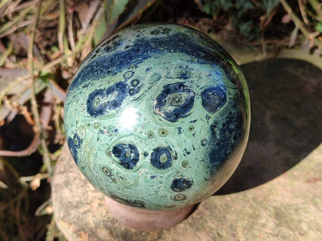 Polished Large Stromatolite "Kambaba Jasper" Sphere x 1 From Katsepy, Madagascar - Toprock Gemstones and Minerals 
