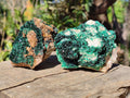 Natural Crystalline Malachite Specimens x 3 From Tenke Fungurume, Congo - Toprock Gemstones and Minerals 