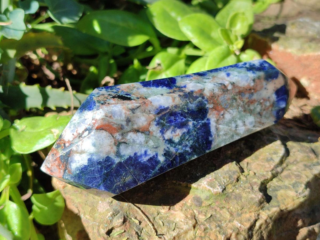 Polished Double Terminated Sodalite Crystals x 6 From Kunene River, Namibia - Toprock Gemstones and Minerals 