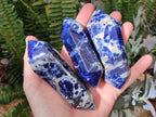 Polished Double Terminated Sodalite Crystals x 6 From Kunene River, Namibia - Toprock Gemstones and Minerals 