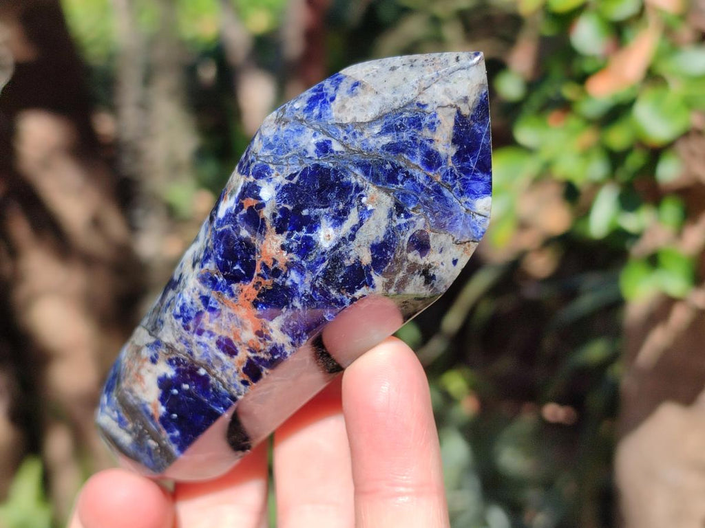 Polished Double Terminated Sodalite Crystals x 6 From Kunene River, Namibia - Toprock Gemstones and Minerals 