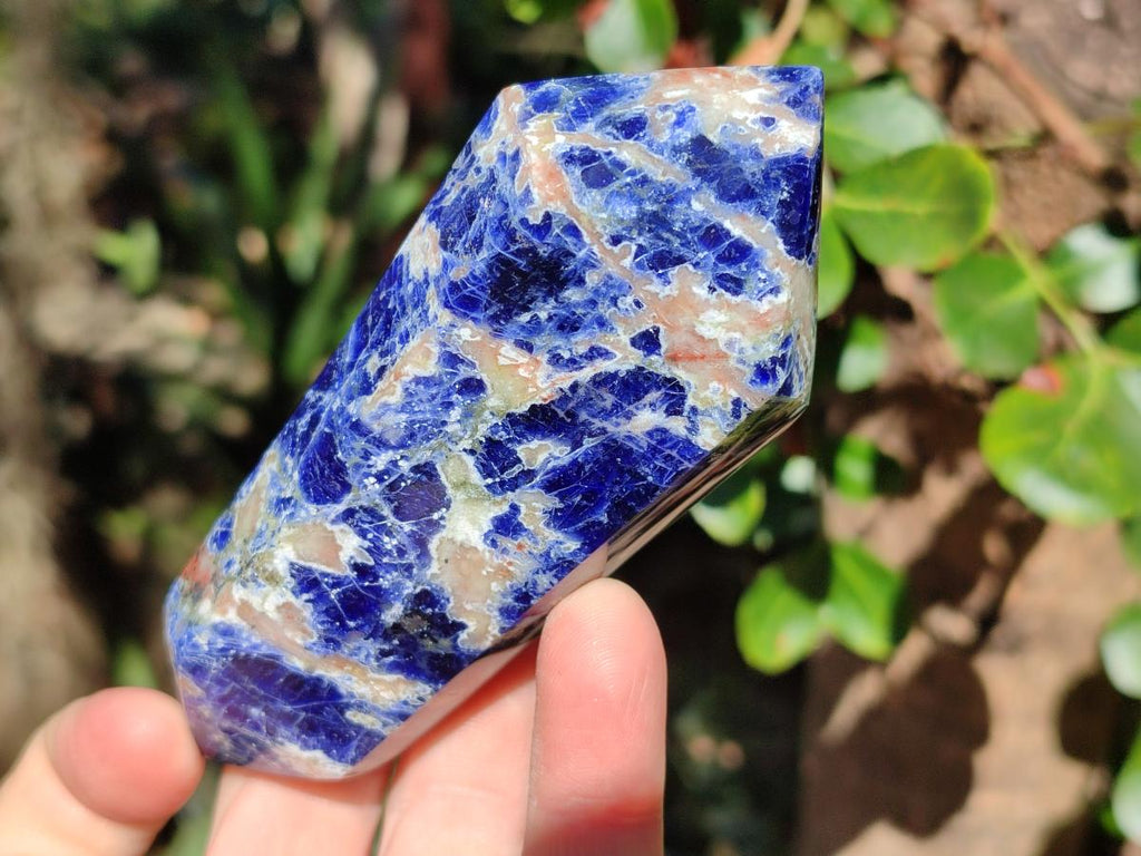 Polished Double Terminated Sodalite Crystals x 6 From Kunene River, Namibia - Toprock Gemstones and Minerals 