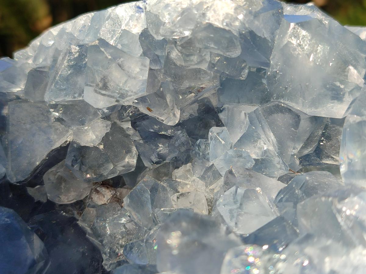 Polished Large Blue Celestite Egg x 1 From Sakoany, Madagascar - Toprock Gemstones and Minerals 