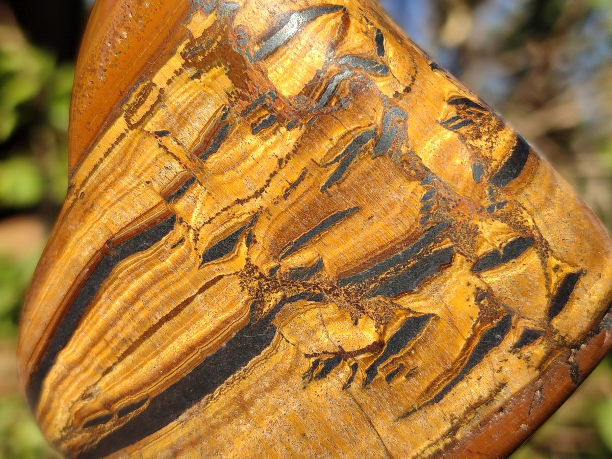Polished Golden Tigers Eye Free Forms x 7 From Prieska, South Africa - Toprock Gemstones and Minerals 