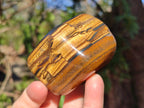 Polished Golden Tigers Eye Free Forms x 7 From Prieska, South Africa - Toprock Gemstones and Minerals 