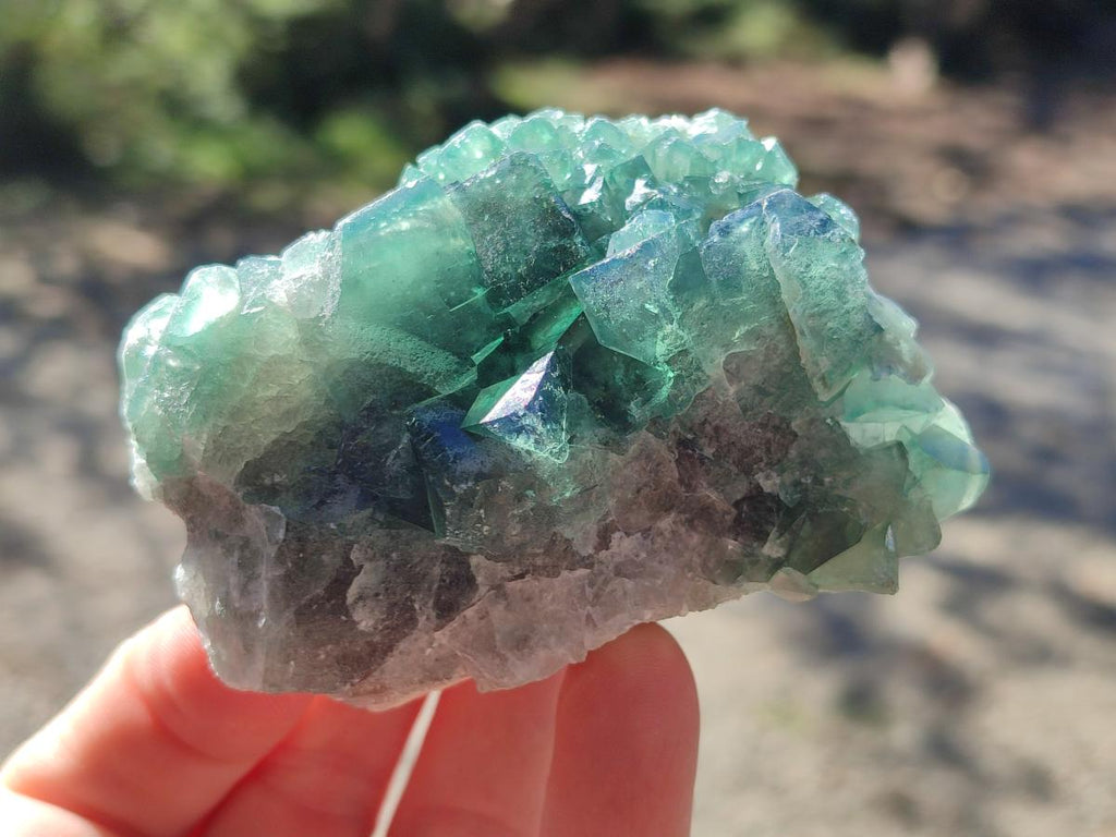 Natural Green Cubic Fluorite Specimens x 6 From Mandrosonoro, Madagascar - Toprock Gemstones and Minerals 