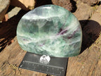 Polished Watermelon Fluorite Standing Display Pieces x 2 From Uis, Namibia - Toprock Gemstones and Minerals 