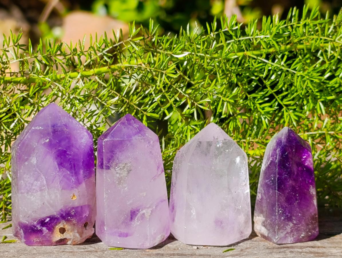 Polished Window Crystals x 24 From Akansobe, Madagascar - Toprock Gemstones and Minerals 