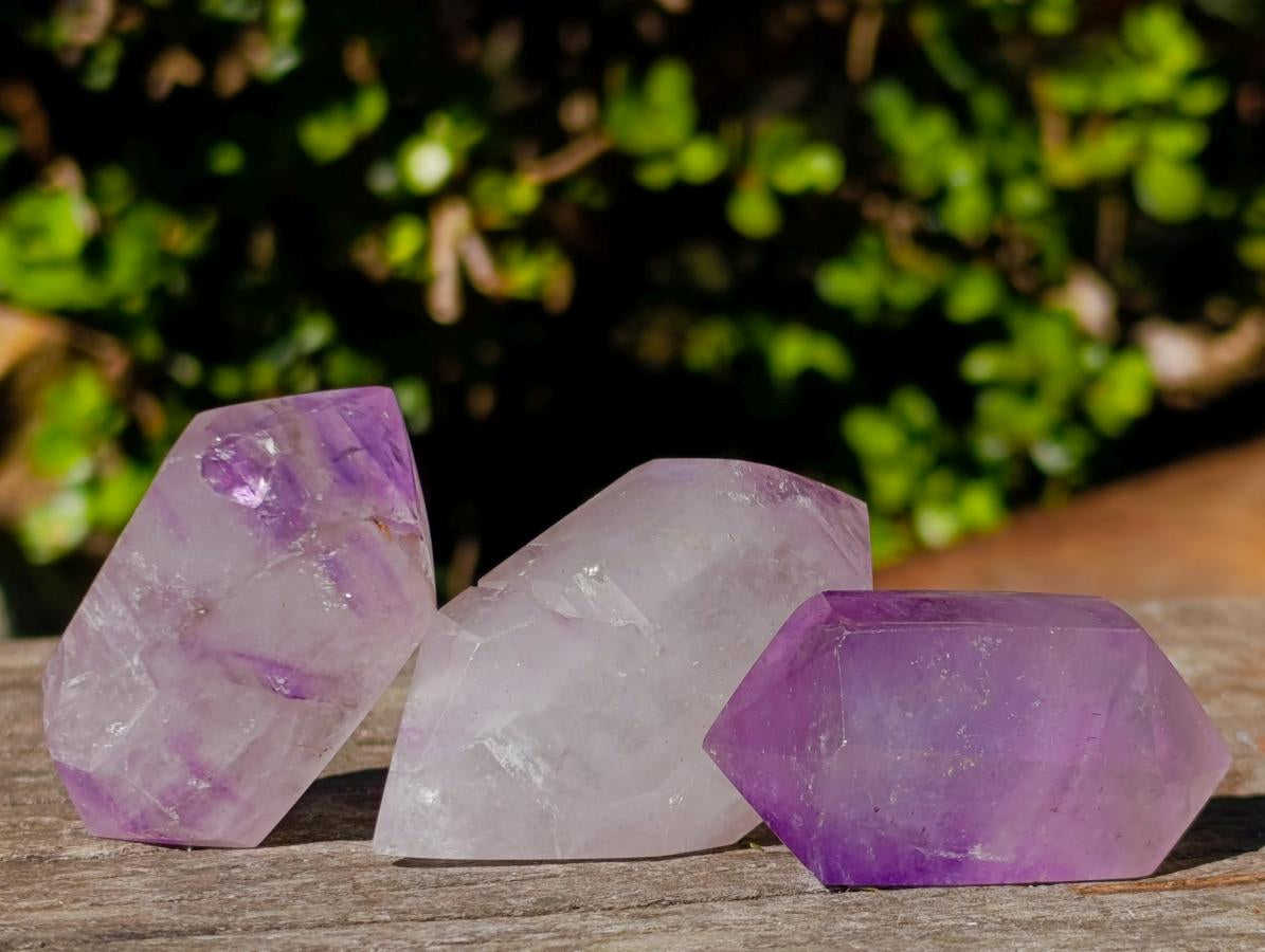 Polished Window Crystals x 24 From Akansobe, Madagascar - Toprock Gemstones and Minerals 