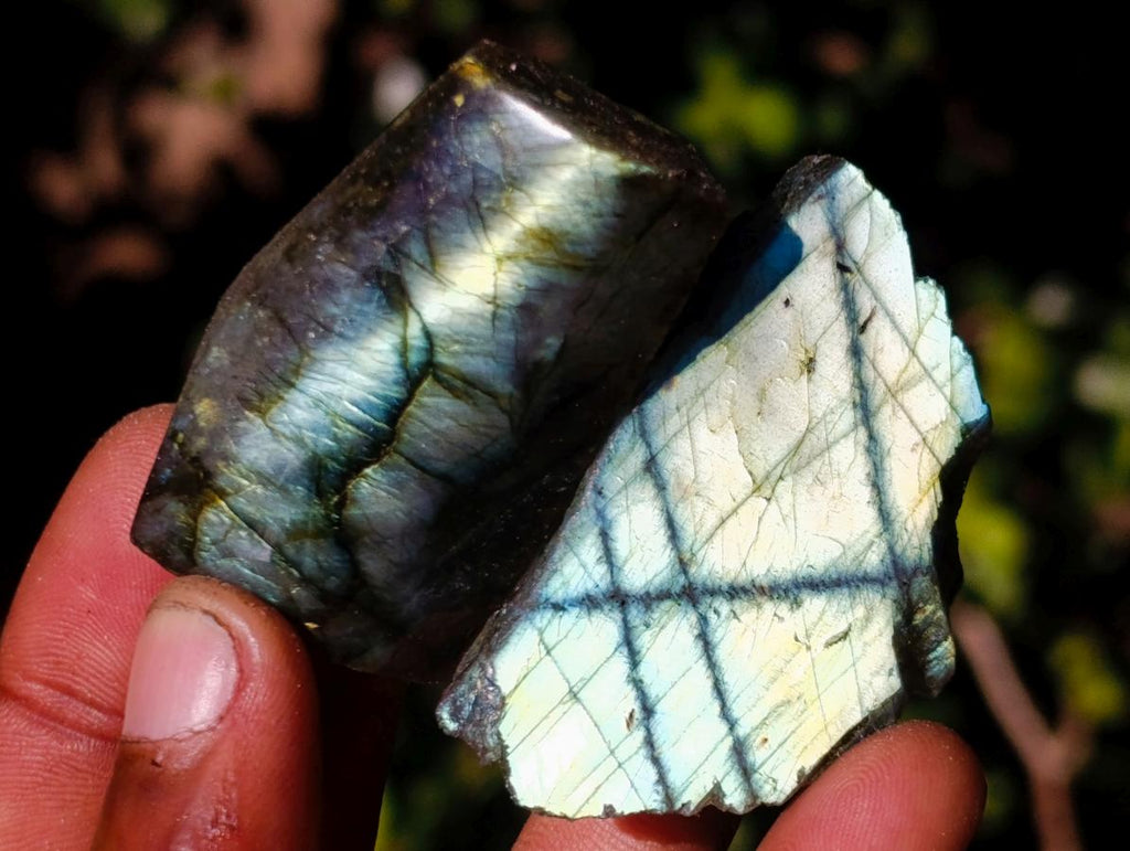 Polished Labradorite Slices x 70 From Madagascar - Toprock Gemstones and Minerals 