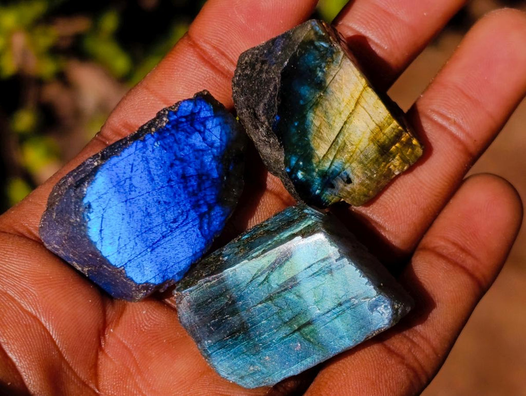 Polished Labradorite Slices x 70 From Madagascar - Toprock Gemstones and Minerals 
