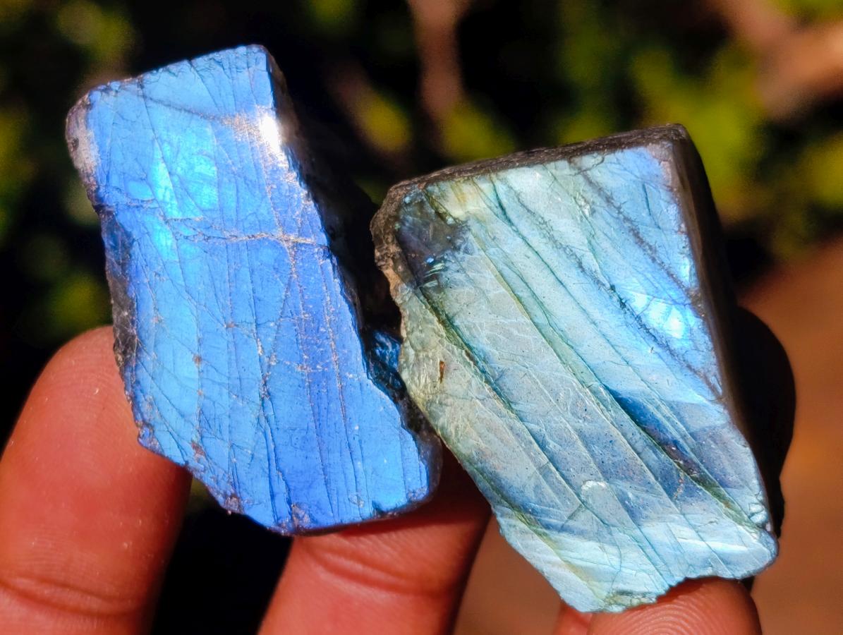 Polished Labradorite Slices x 70 From Madagascar - Toprock Gemstones and Minerals 