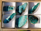 Polished on One Side Mtorolite Chrysoprase Slices x 6 From Mutorashanga, Zimbabwe