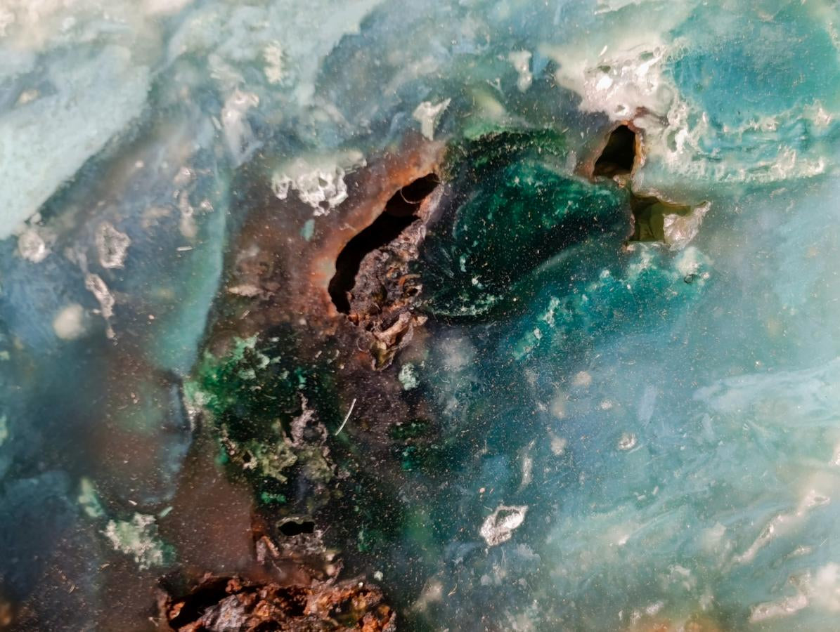 Polished on One Side Mtorolite Chrysoprase Slices x 6 From Mutorashanga, Zimbabwe